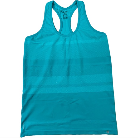 Champion Gear 📌 size medium teal blue textured stretchy athletic wear tank top - Picture 1 of 5
